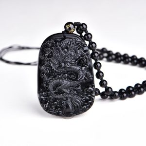 Collier Dragon Amulette