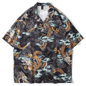 Chemise Dragon d&rsquo;Or Chinois